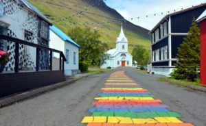 Visit the rainbow street in Seydisfjordur